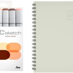 Copic Sketch Alcohol Marker 5 Colors + Multiliner SP Set, Sketching Grays